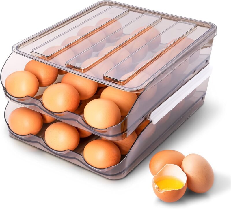 Maximize Freshness: The Ultimate 36-Egg Scrolling Organizer for Your Fridge