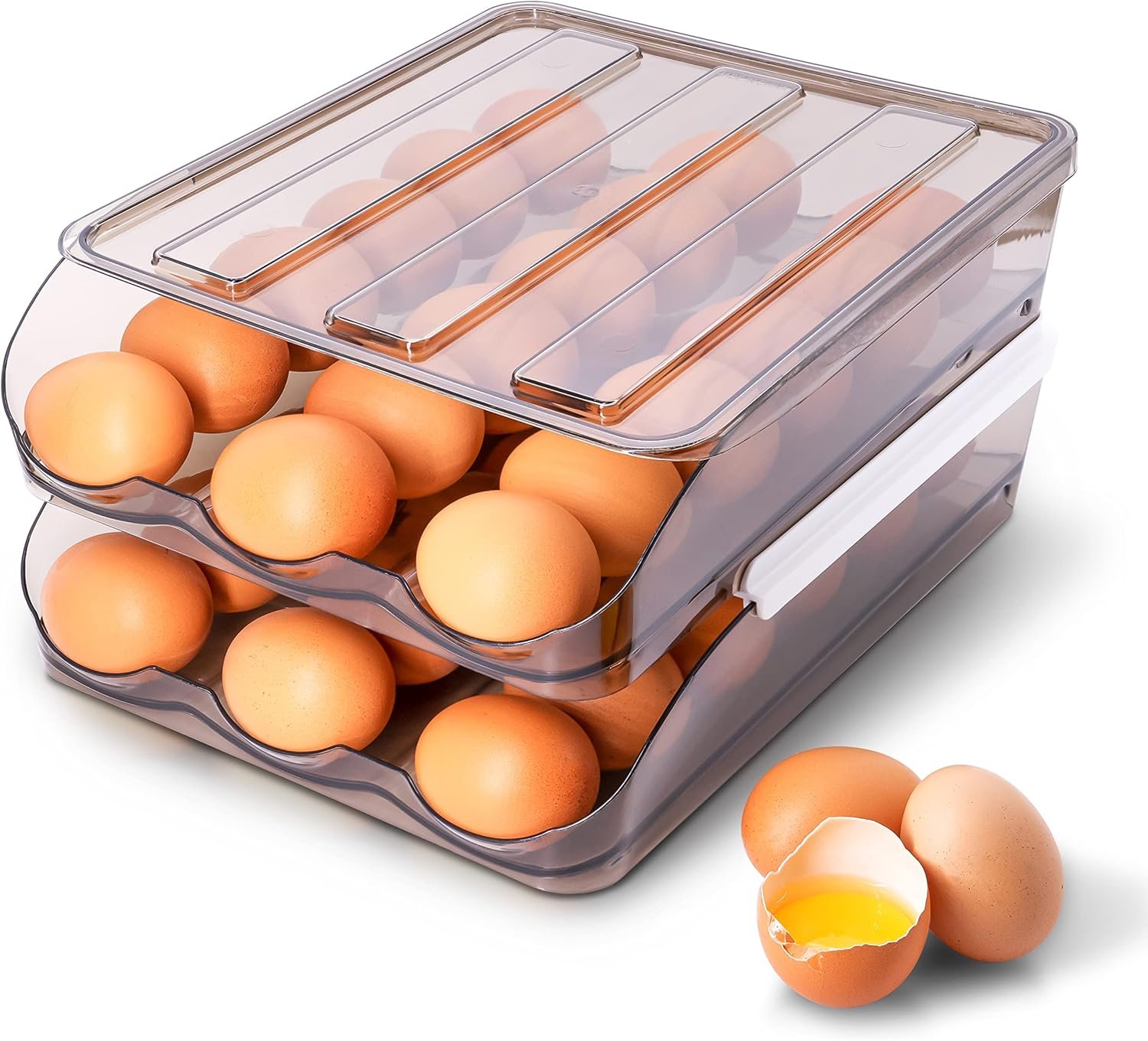 Maximize Freshness: The Ultimate 36-Egg Scrolling Organizer for Your Fridge