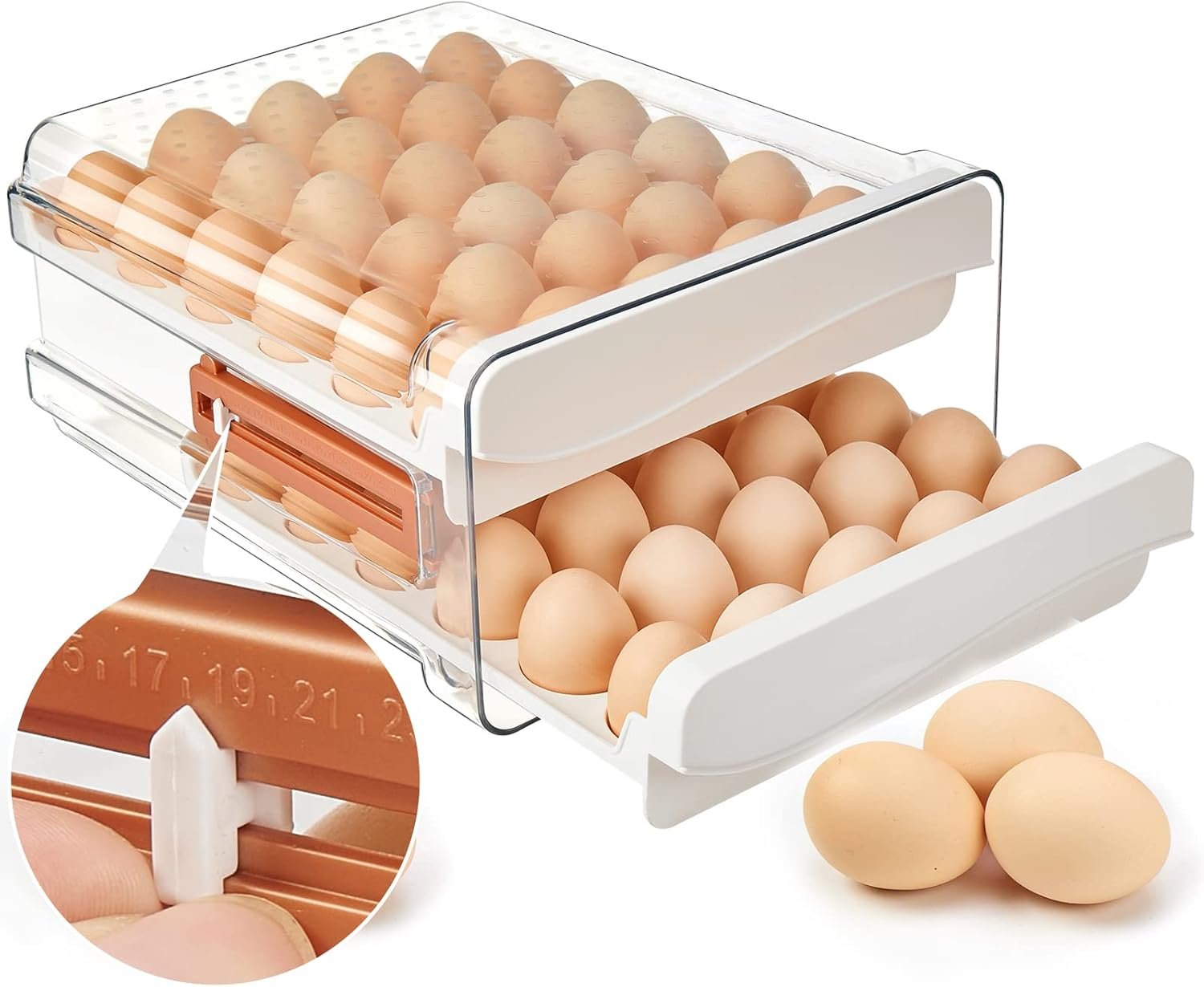 Maximize Freshness: The Ultimate 60-Egg Refrigerator Storage Solution!