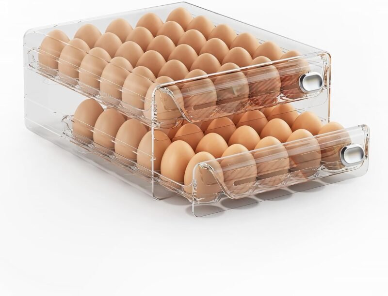 Maximize Freshness: The Ultimate 60-Egg Storage Solution for Your Fridge!