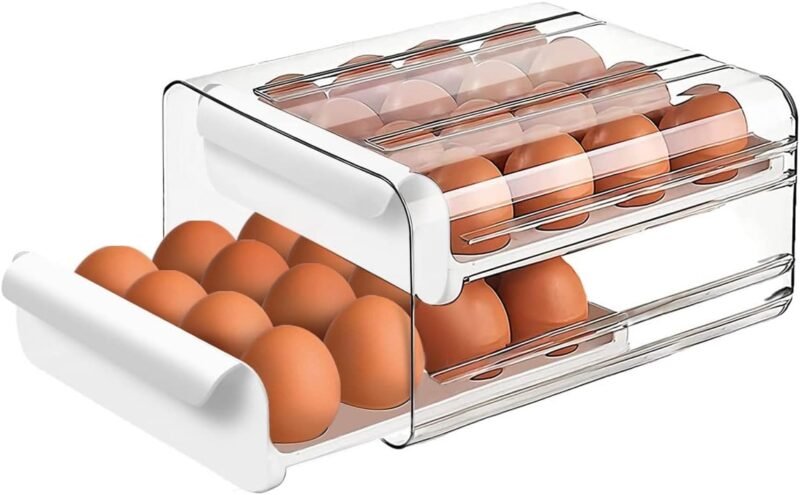 Maximize Freshness: The Ultimate Large Capacity Egg Holder for Your Fridge!