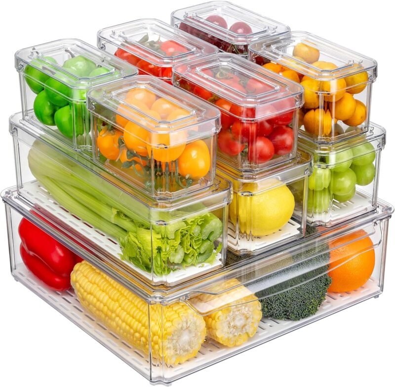 Maximize Your Fridge Space: Review of 10 Pack Stackable Organizer Bins
