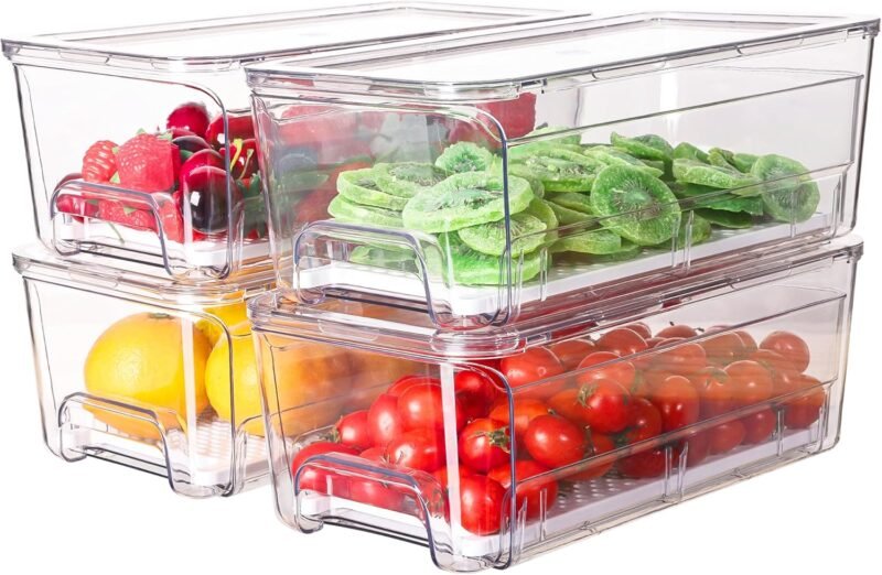 Maximize Your Fridge Space: Review of the 4 Pack Stackable Pull Out Organizers