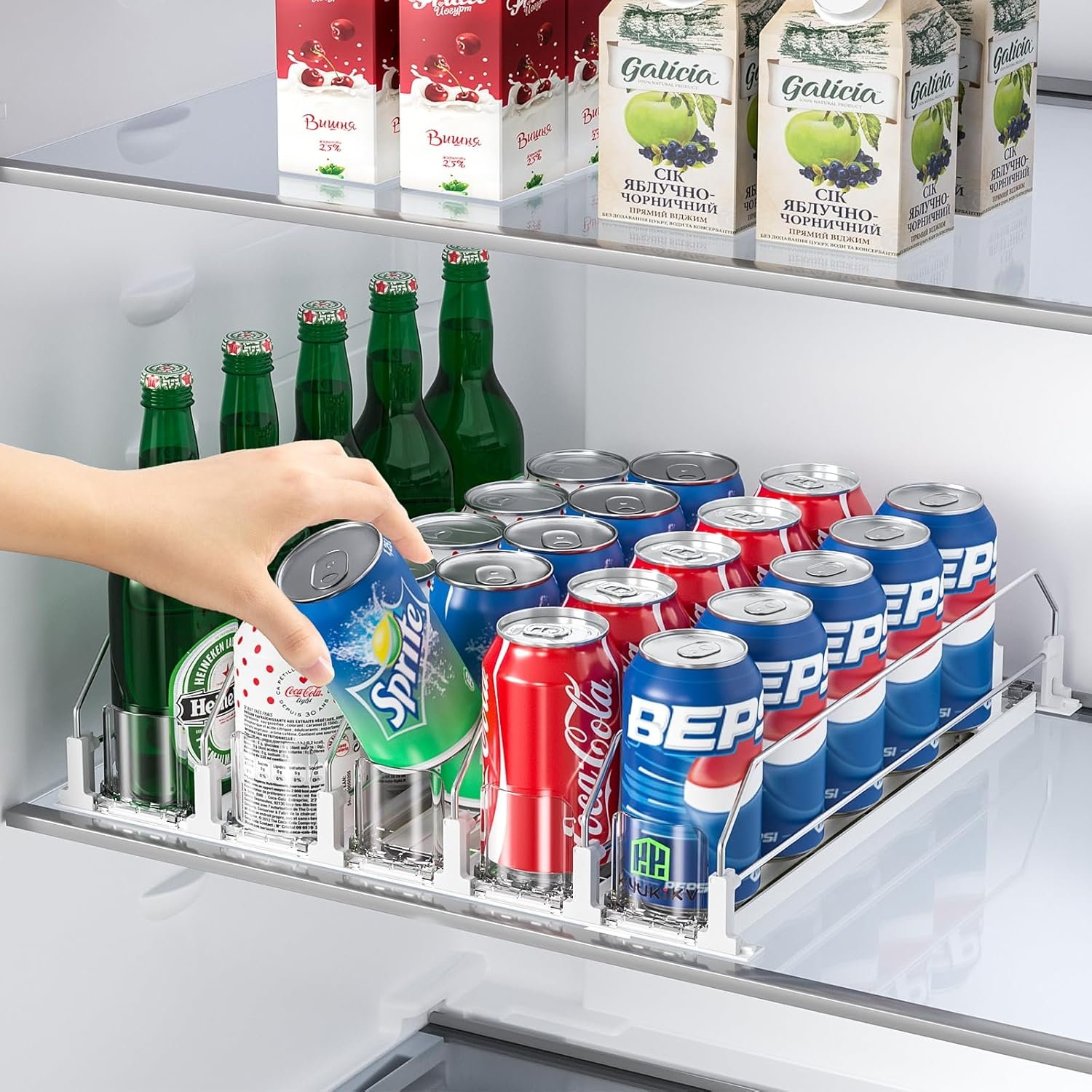 Maximize Your Fridge Space: Review of the Upgraded Drink Organizer that Holds 25 Cans!