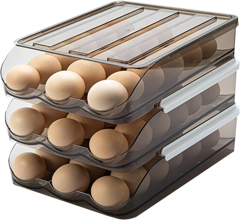 Maximize Your Fridge Space: The Ultimate 3-Layer Egg Holder Review!