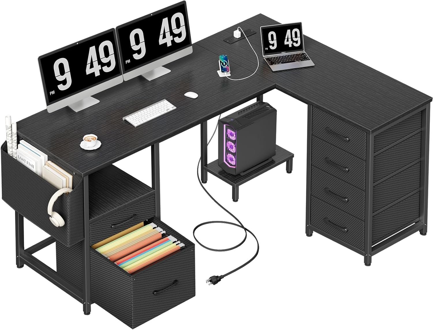 Maximize Your Gaming Setup: The Black L Shaped Gaming Desk Review