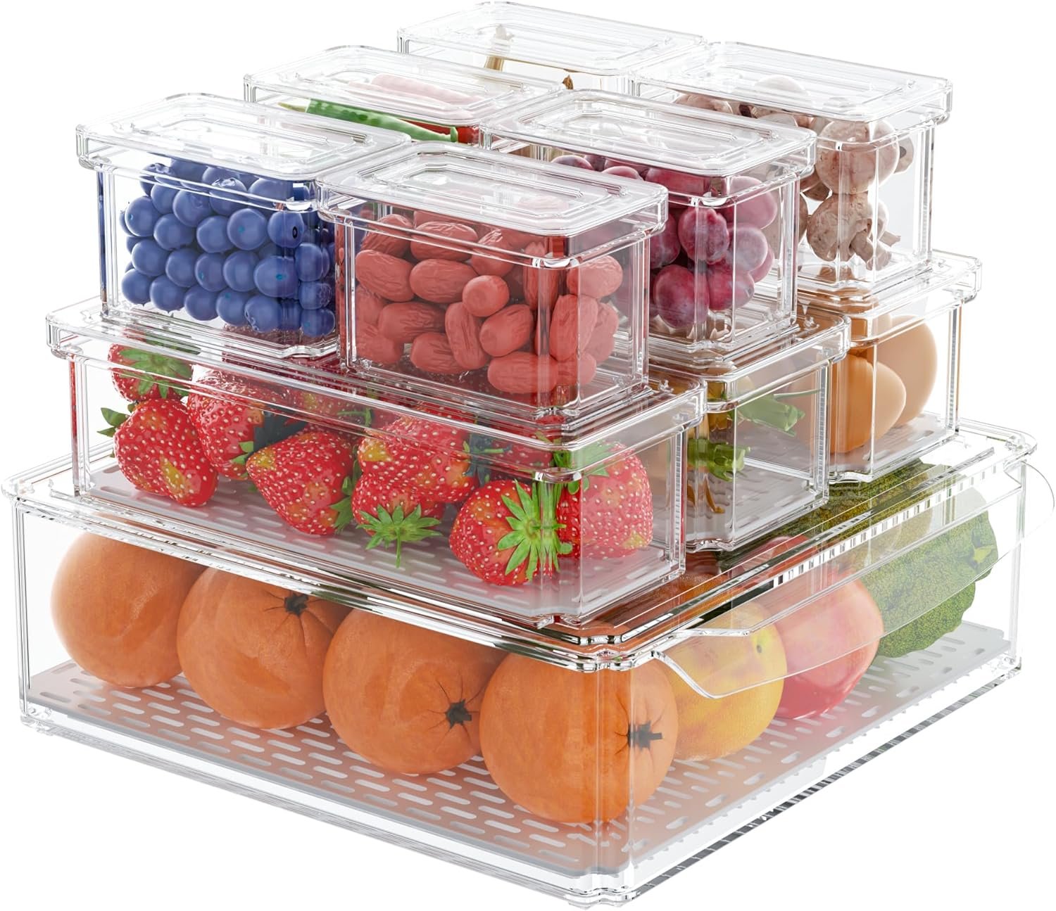 Maximize Your Kitchen: 10 Pack Stackable Clear Drawer Storage Containers Review