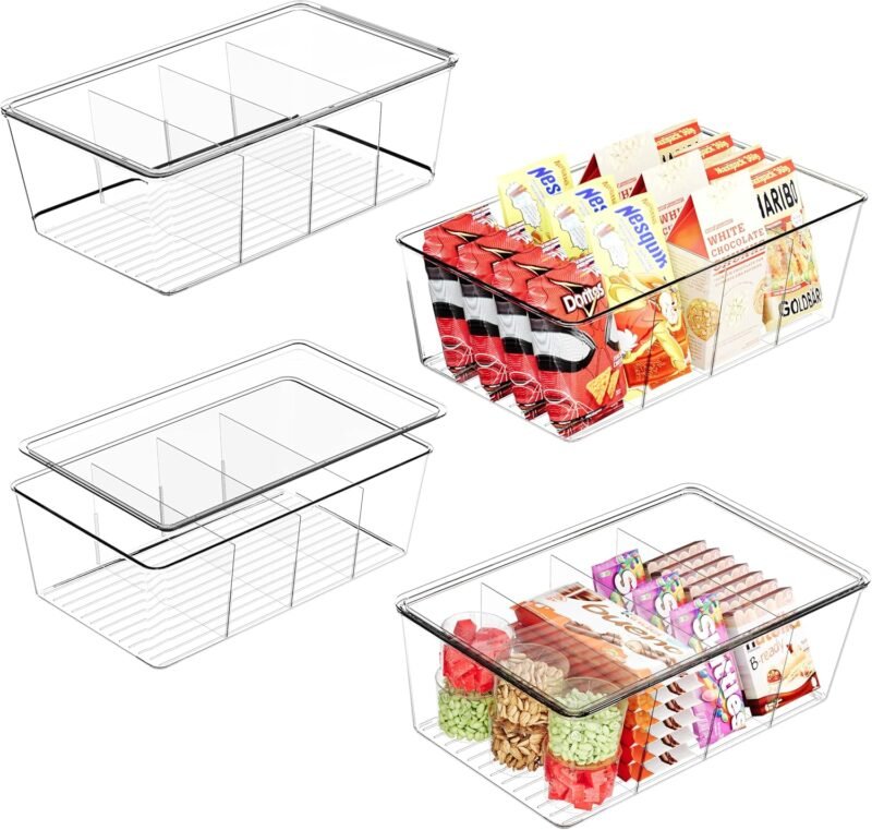 Maximize Your Kitchen Space: DCA 4-Pack Clear Food Storage Bins Review