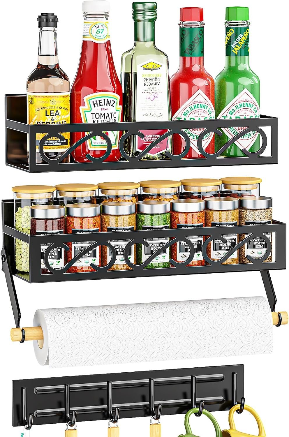 Maximize Your Kitchen Space: Discover the Magnetic Spice Rack Organizer!