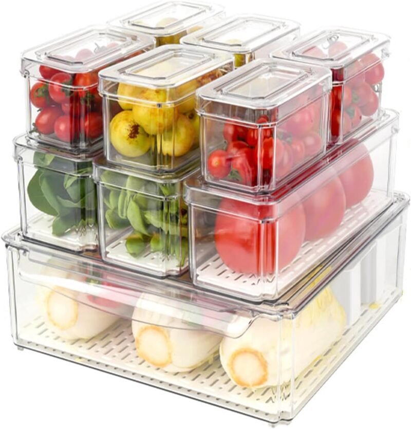 Maximize Your Kitchen Space: Review of 10 Pack Stackable Fridge Organizer Bins