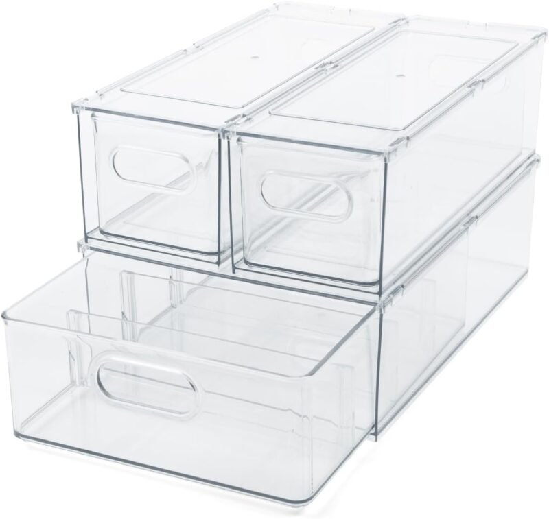 Maximize Your Kitchen Space: Review of Clear Refrigerator Organizer Bins