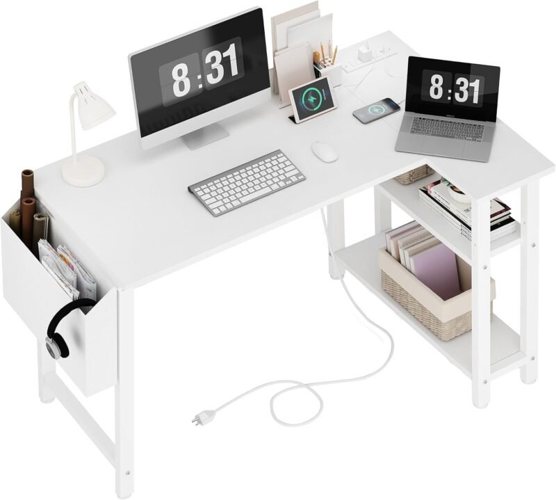 Maximize Your Space: Lufeiya White L-Shaped Desk Review