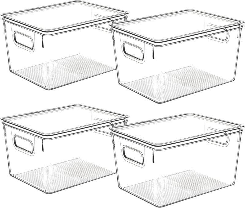 Maximize Your Space: Review of Clear Plastic Storage Bins for Kitchen Organization