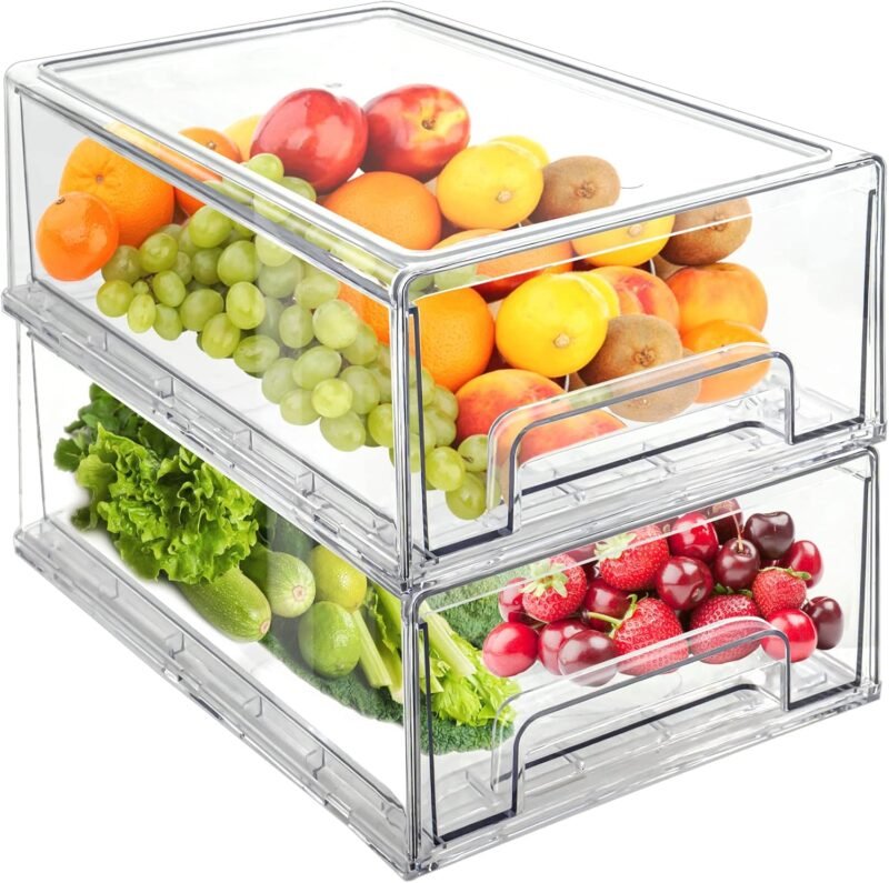 Maximize Your Space: Review of Mano 2-Pack Clear Fridge Drawer Organizers