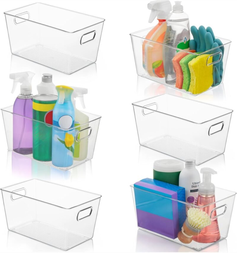Maximize Your Space: Review of the 6-Piece Clear Plastic Storage Bin Set