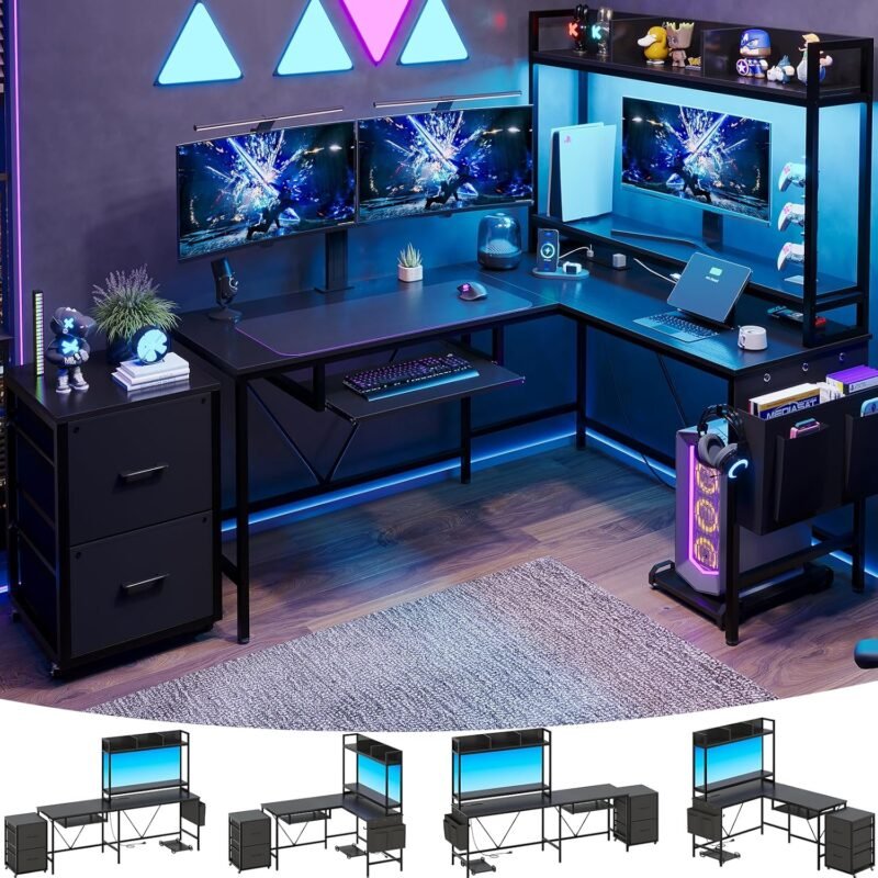 Maximize Your Space: Review of the L Shaped Gaming Desk with Power Outlet