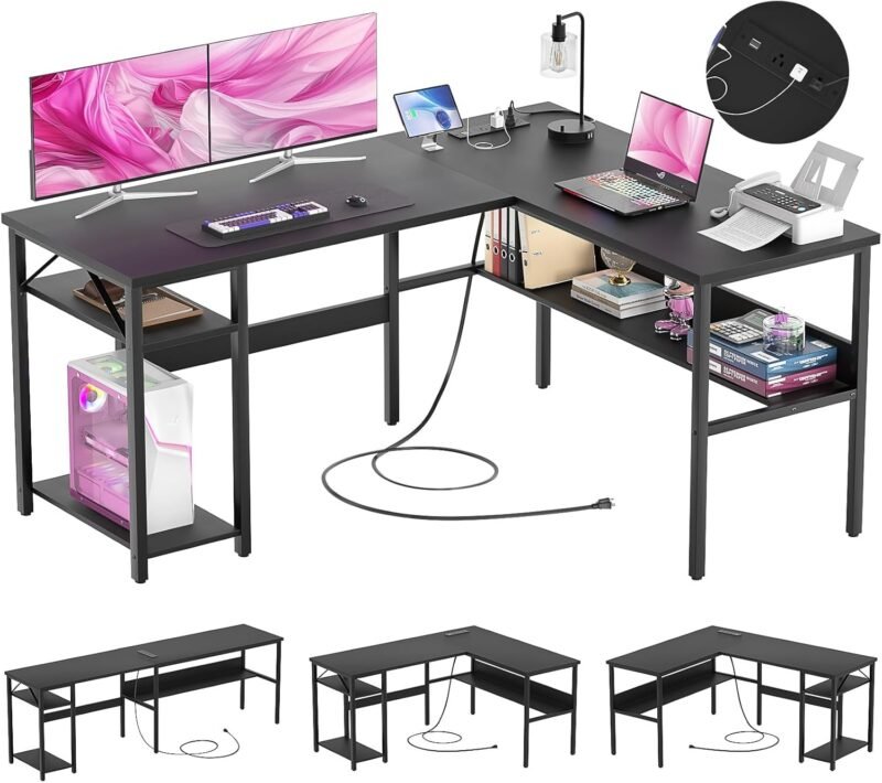 Maximize Your Workspace: Review of the Reversible L-Shaped Computer Desk with USB Charging