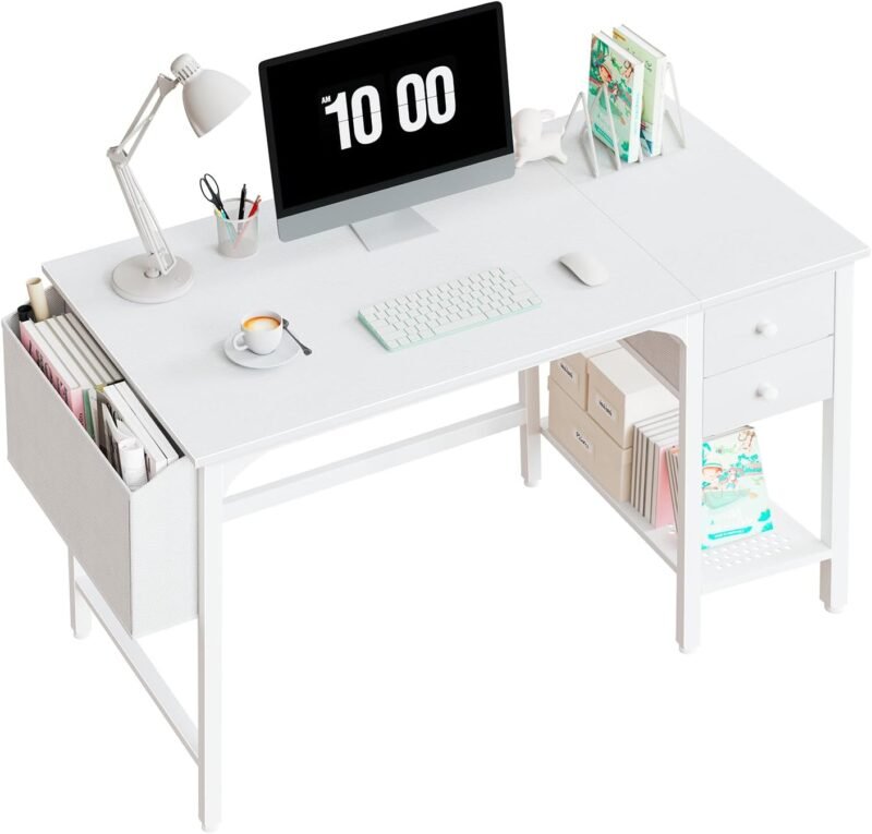 Optimize Your Space: Review of the Lufeiya White Small Desk with Drawers