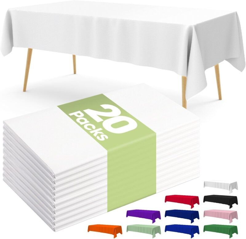 Party Ready: Review of Pureegg Decorative Plastic Tablecloths - 20 Leakproof Covers for Effortless Entertaining!