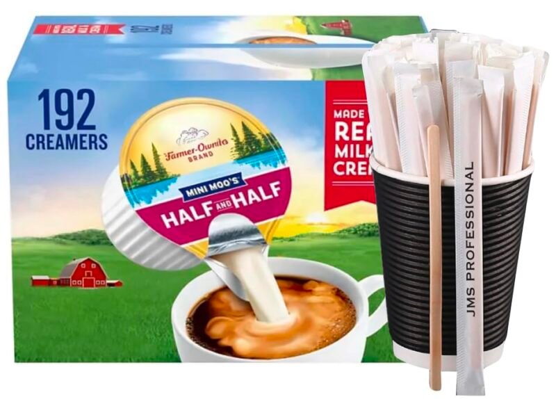 Perfectly Creamy: A Review of Coffee Creamer Singles Mini Moo’s & Gifted Wooden Stirring Sticks!