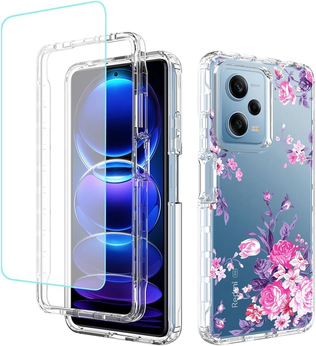 Protect Your Xiaomi in Style: Explore the Clear Floral Case for Redmi Note 12 Pro & Poco X5 Pro!