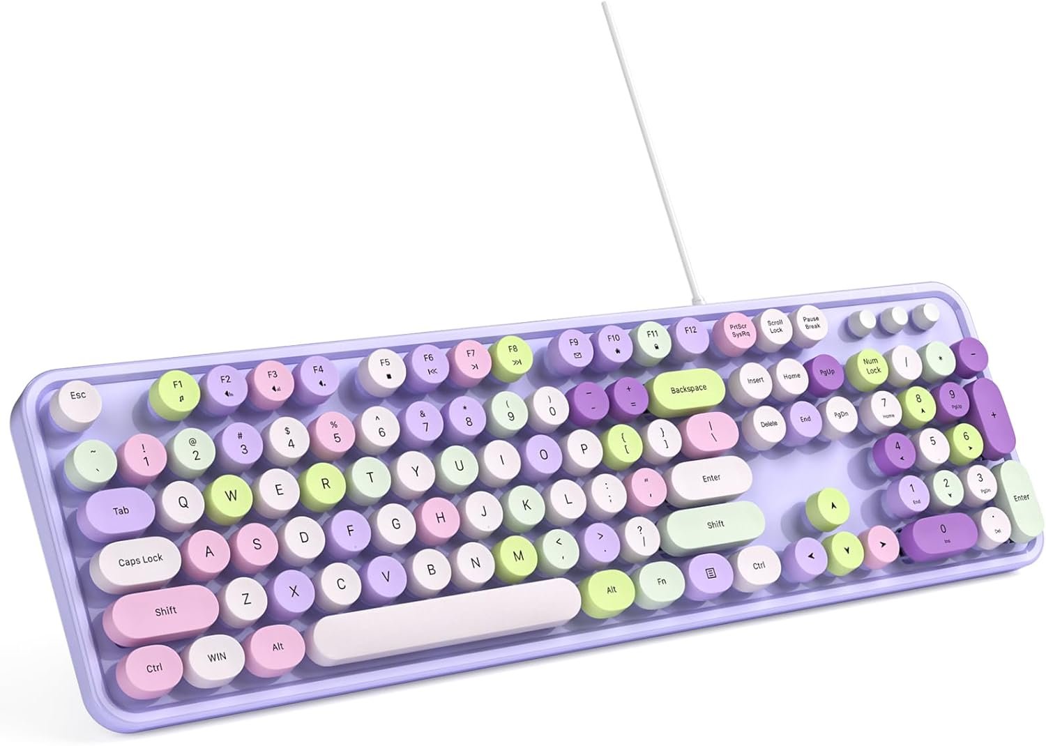Retro Charm Meets Functionality: The Colorful Wired Typewriter Keyboard Review