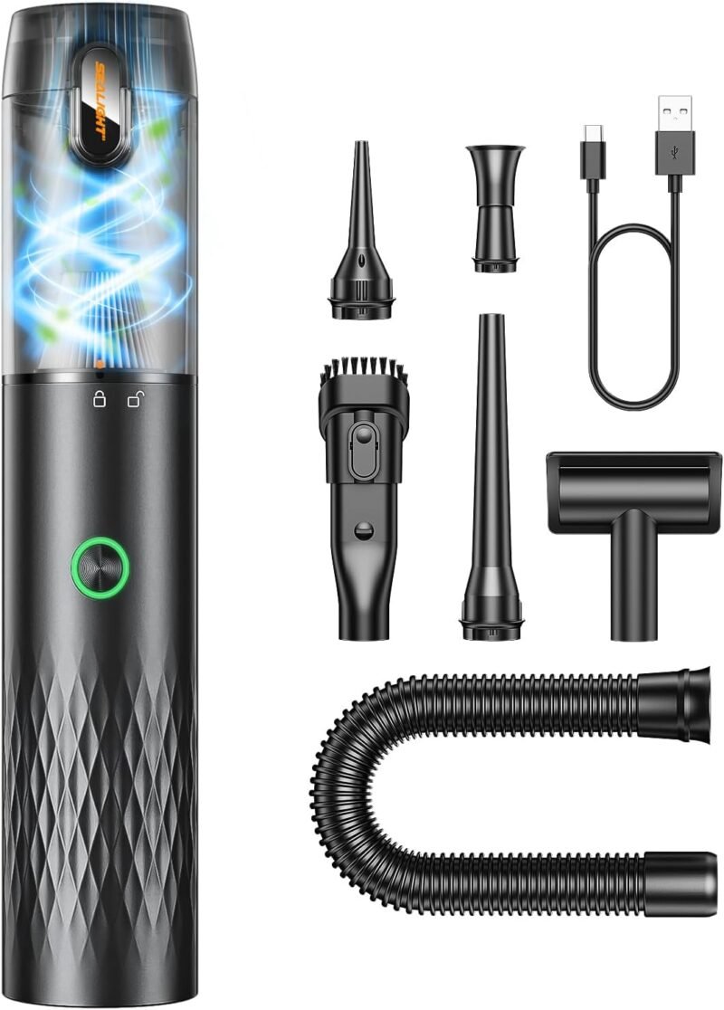 Rev Up Cleanliness: The SEALIGHT Portable Cordless Car Vacuum Review!