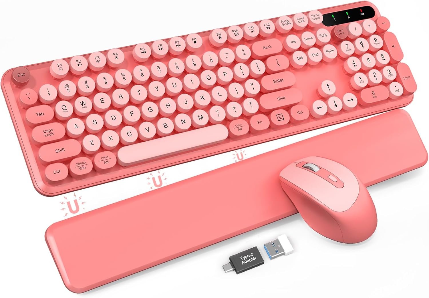 Revamp Your Workspace: The Cute Retro Wireless Keyboard and Mouse Combo Review