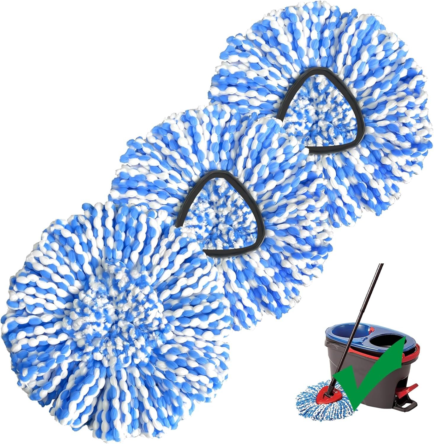 Revitalize Your Cleaning Routine: 3-Pack Spin Mop Head Refill Review