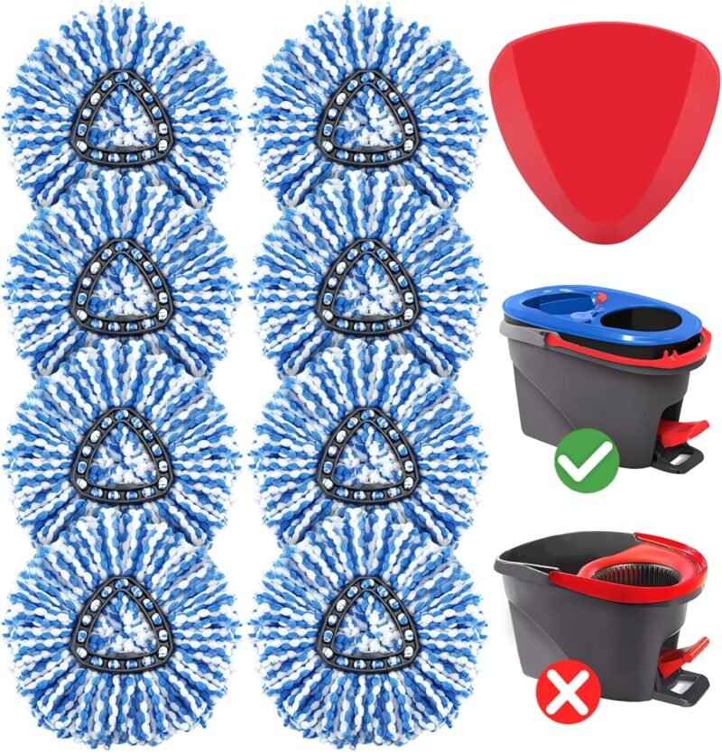 Revitalize Your Cleaning Routine: 8+1 Mop Replacement Heads for O-Cedar EasyWring!