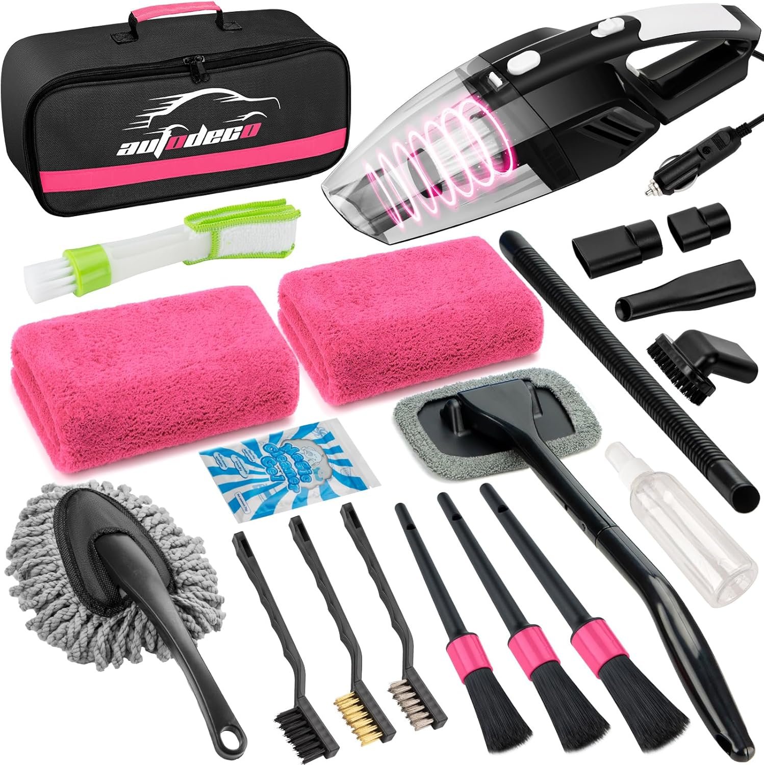 Revitalize Your Ride: Explore the AUTODECO 20Pcs Car Cleaning Wash Kit!