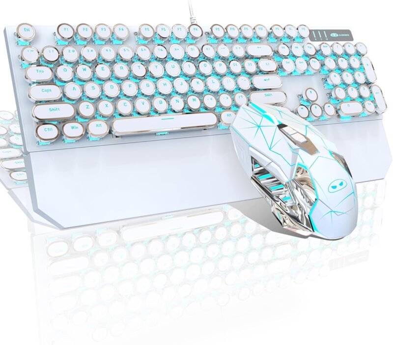 Revive Your Game: The Retro Round Keycap RGB Mechanical Keyboard & Mouse Combo Review