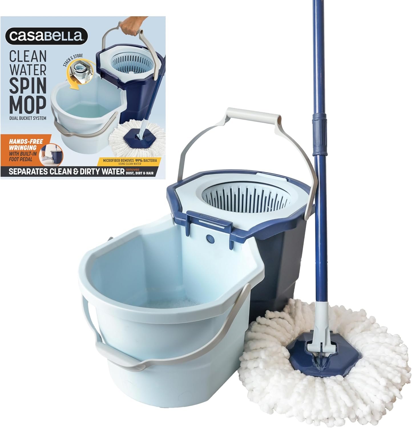 Revolutionize Your Cleaning Routine with the Casabella Clean Water Spin Mop!