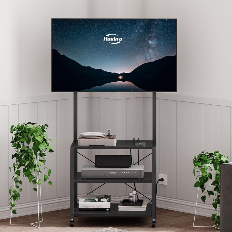 Revolutionize Your Entertainment: HOOBRO Rolling TV Stand Review
