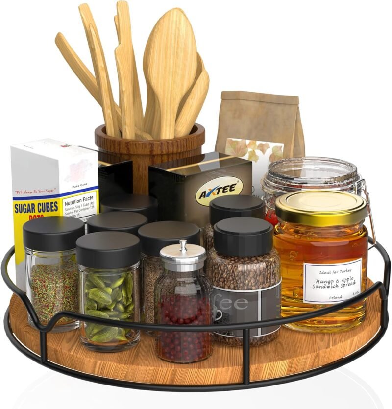 Revolutionize Your Space: The 9" Carbonized Black Lazy Susan Turntable Organizer Review