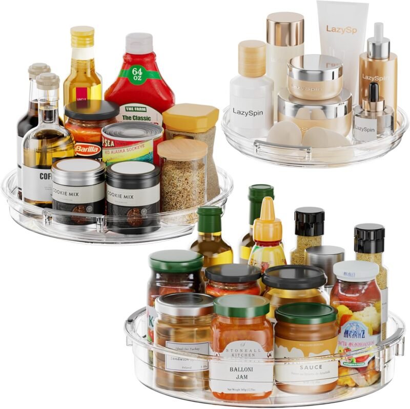 Revolutionize Your Storage: The 3 Pack Clear Lazy Susan Organizer Review
