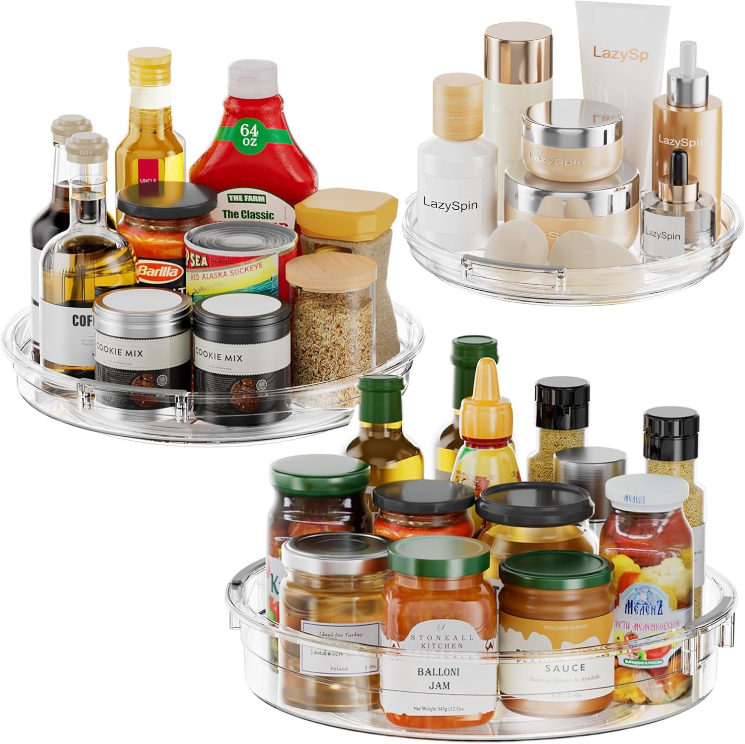 Revolutionize Your Storage: The 3 Pack Clear Lazy Susan Organizer Review
