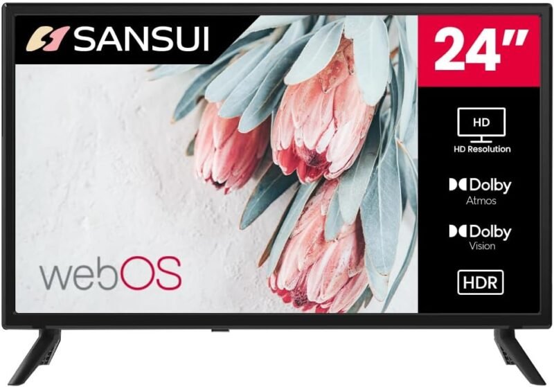 SANSUI 24" Smart LED TV: Elevate Your Viewing Experience with Dolby Atmos & Game Optimization!