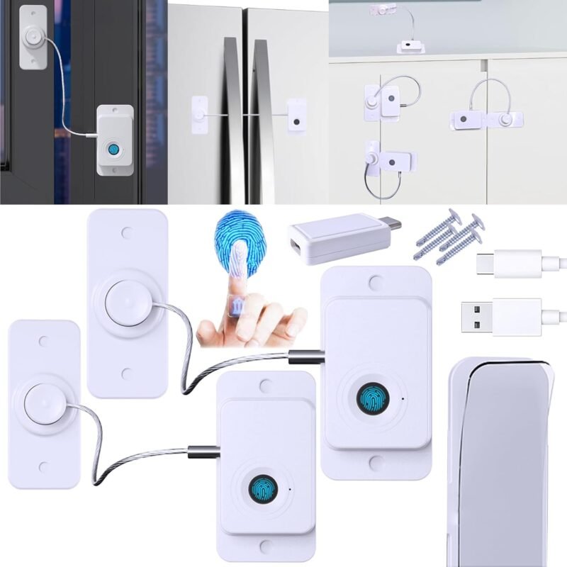 Secure Your Home: Reviews of the 2-Pack Childproof Fingerprint Refrigerator Cable Locks