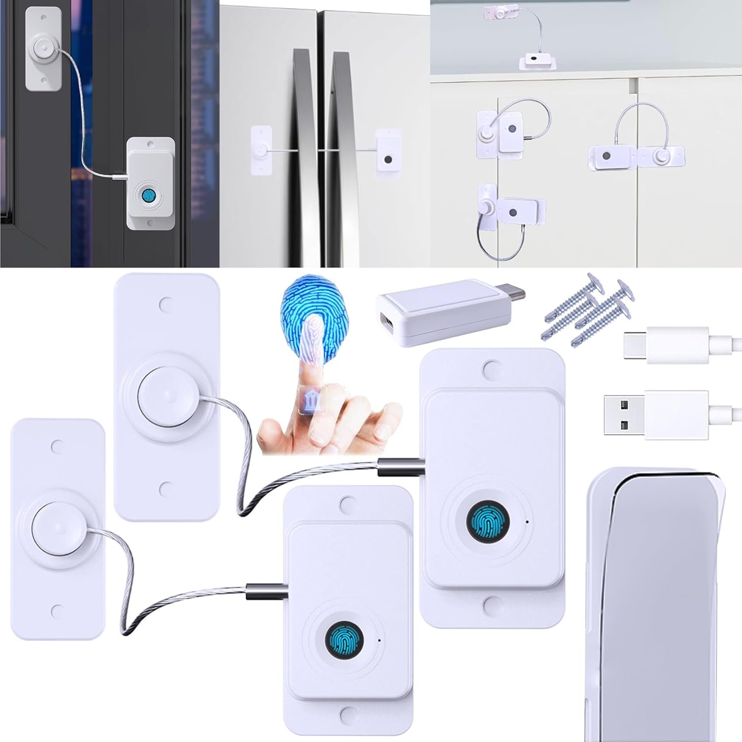 Secure Your Home: Reviews of the 2-Pack Childproof Fingerprint Refrigerator Cable Locks