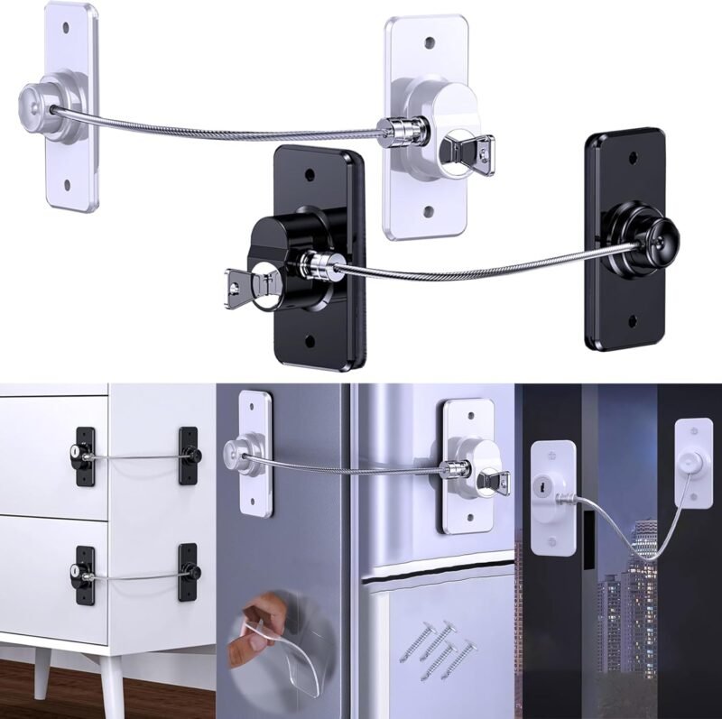 Secure Your Home: The Ultimate 2-Pack Refrigerator Lock for Babyproofing!