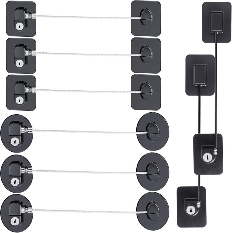 Secure Your Kitchen: 8-Piece Refrigerator Lock Set for Ultimate Child Safety