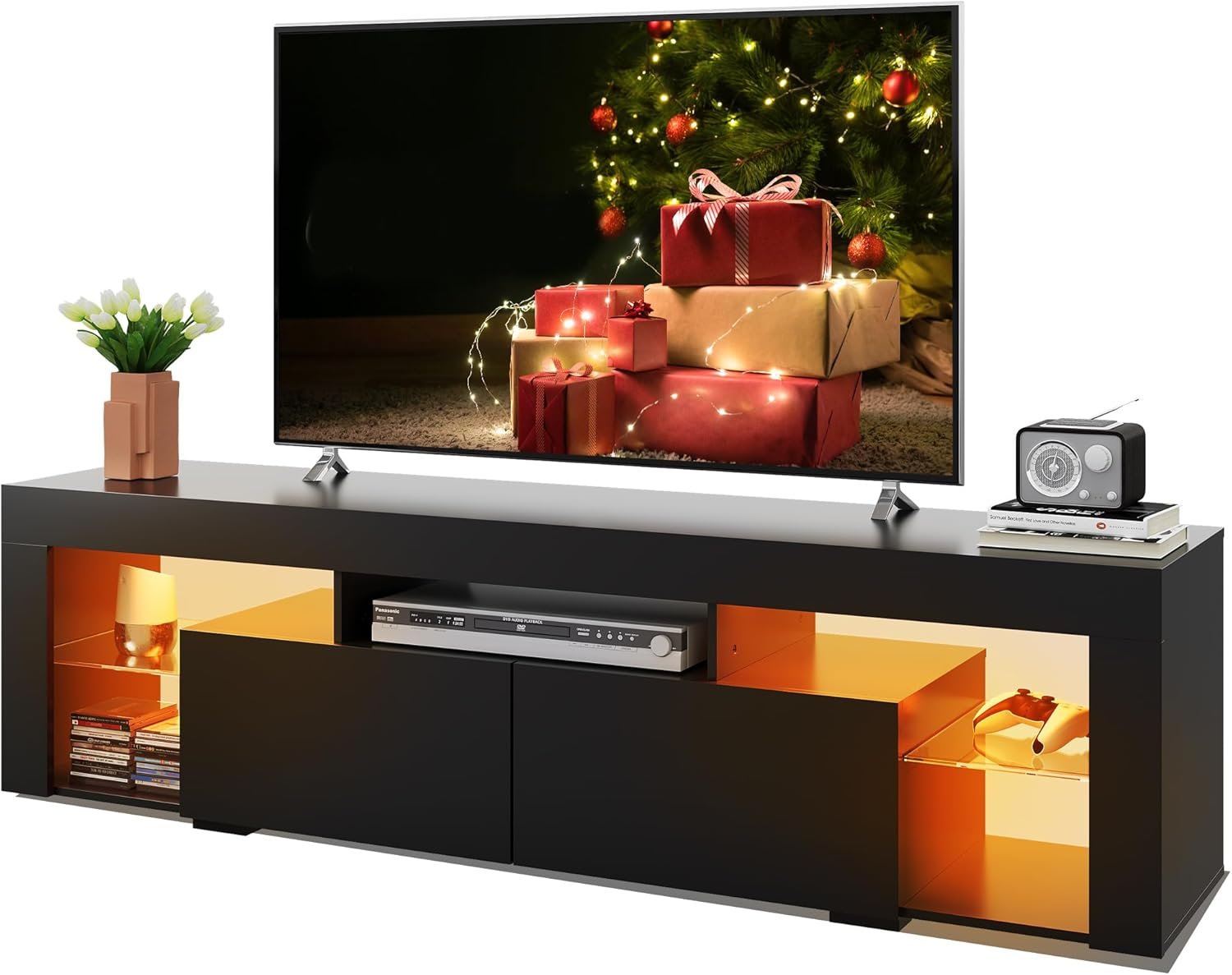 Sleek and Stylish: WLIVE 63 Inch LED TV Stand Review for Your Living Room