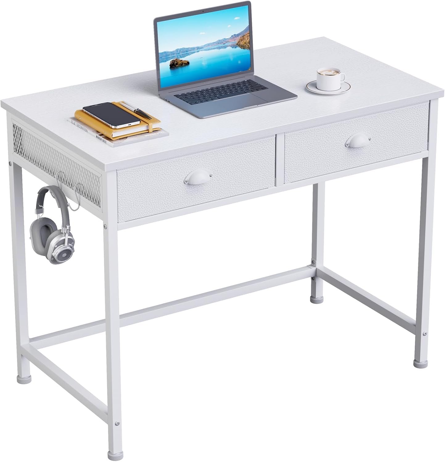Smart & Stylish: Discover the Furologee White Small Computer Desk for Compact Living