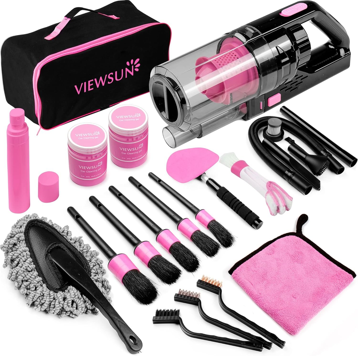 Sparkle and Shine: The Ultimate Viewsun 17pcs Car Cleaning Kit Review