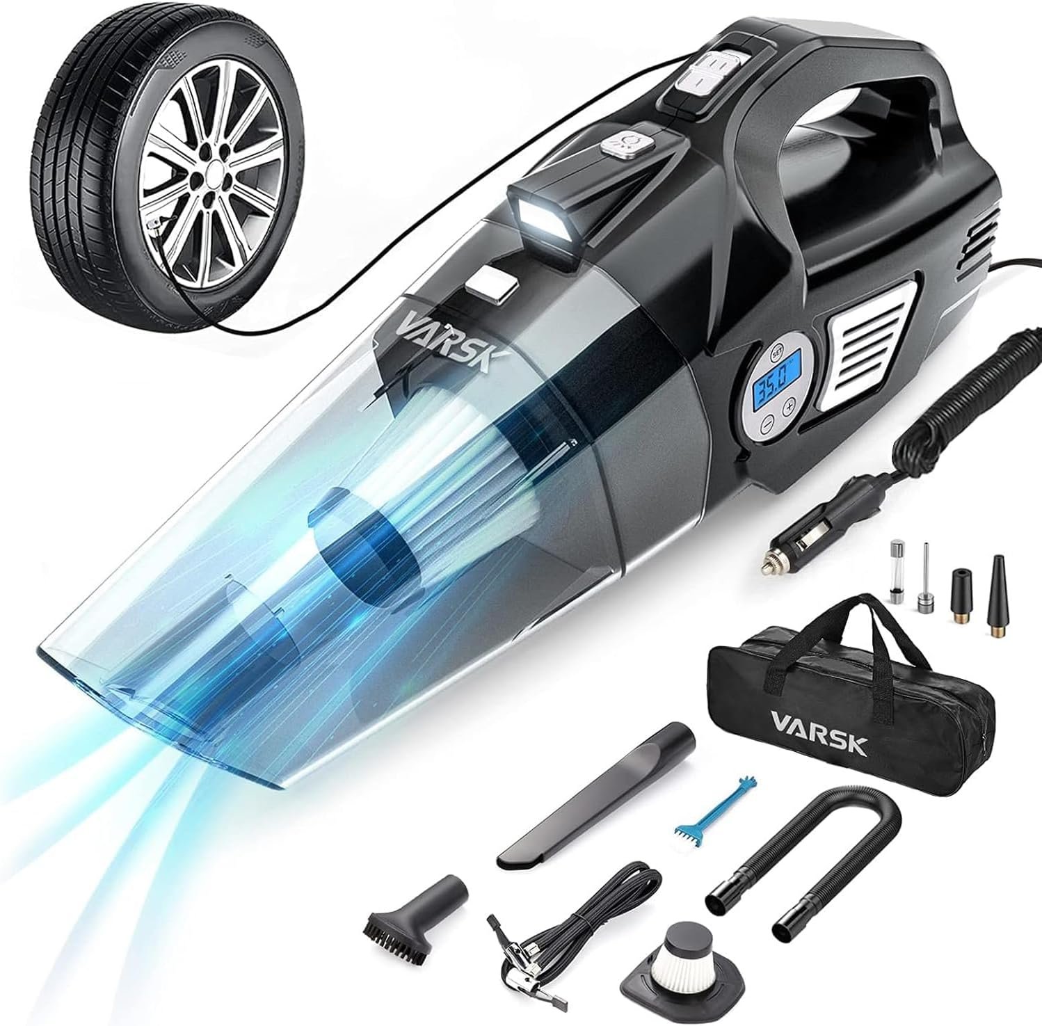The Ultimate Road Companion: VARSK 4-in-1 Car Vacuum Cleaner & Tire Inflator Review