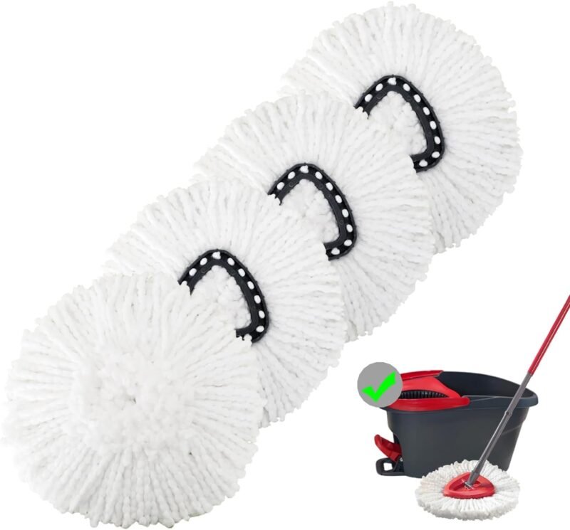 Transform Your Cleaning Experience: Discover the 4 Pack Spin Mop Replacement Heads!
