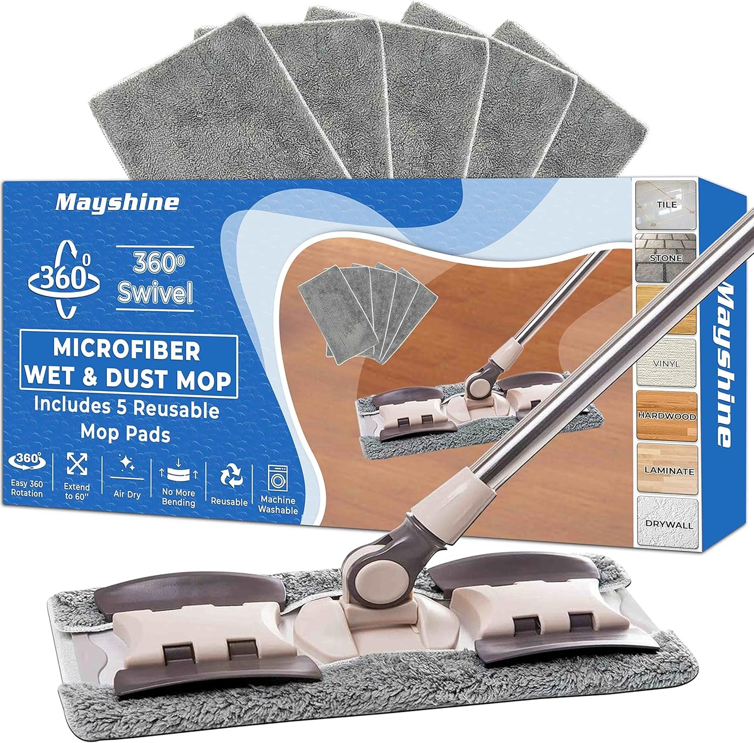 Transform Your Cleaning Routine: The Ultimate MAYSHINE Microfiber Mop Review