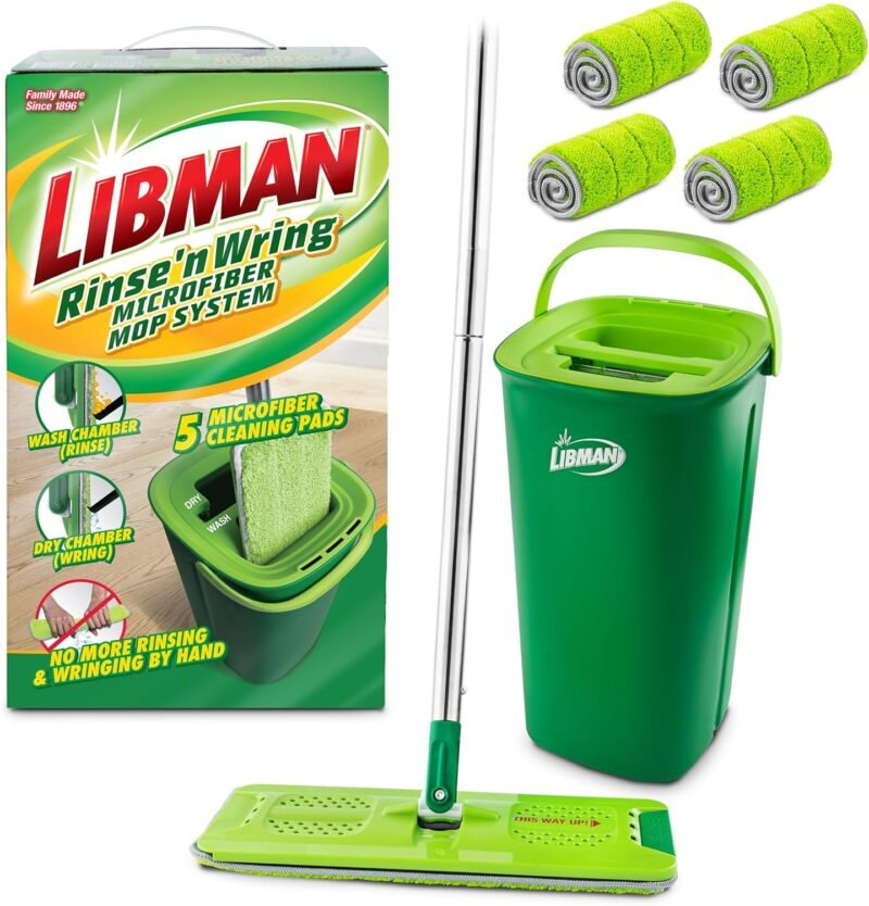 Transform Your Cleaning Routine with the Libman Rinse 'n Wring Mop & Bucket System!