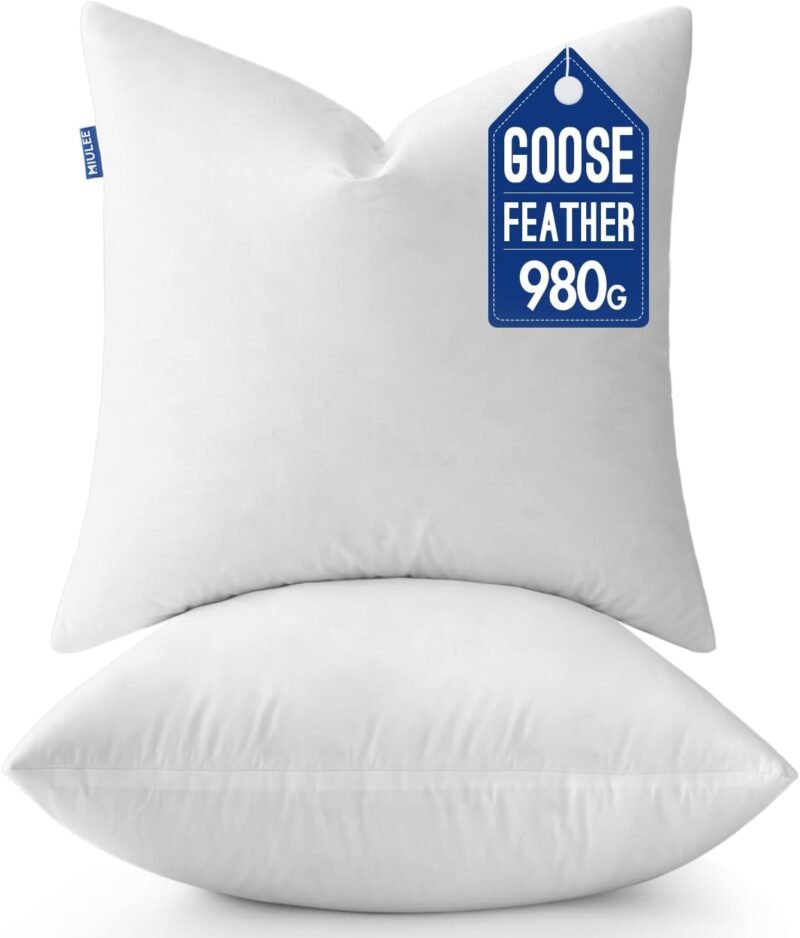 Transform Your Comfort: MIULEE 20x20 Goose Feather Down Pillow Inserts Review